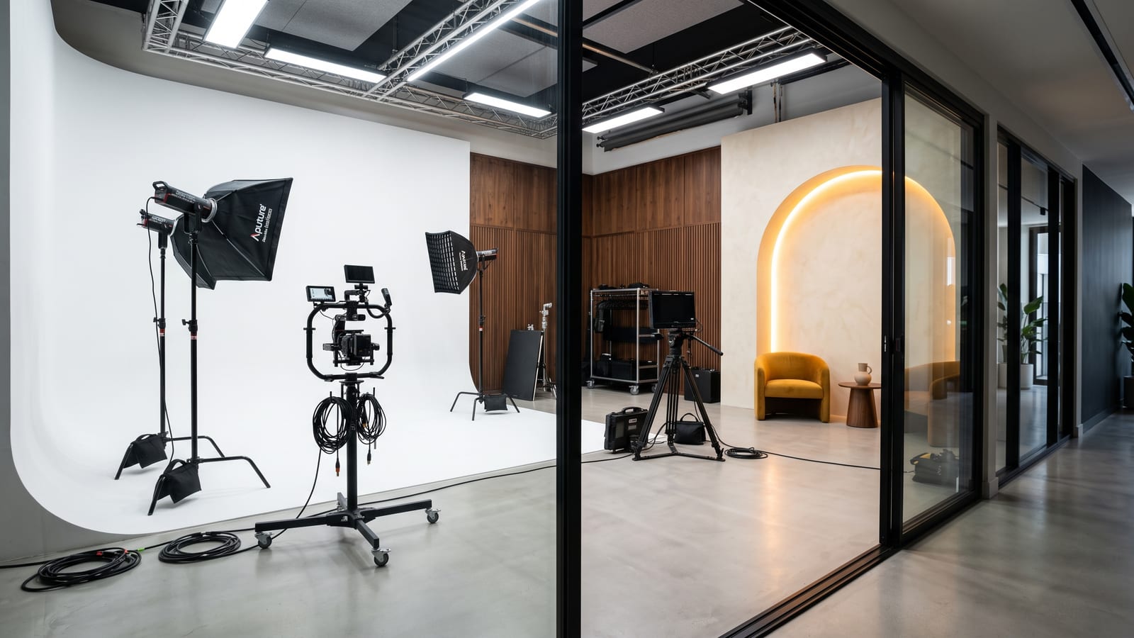 Shooting studio at the Creator HQ
