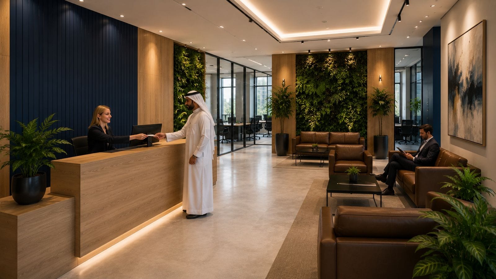 AI Company workspace floor