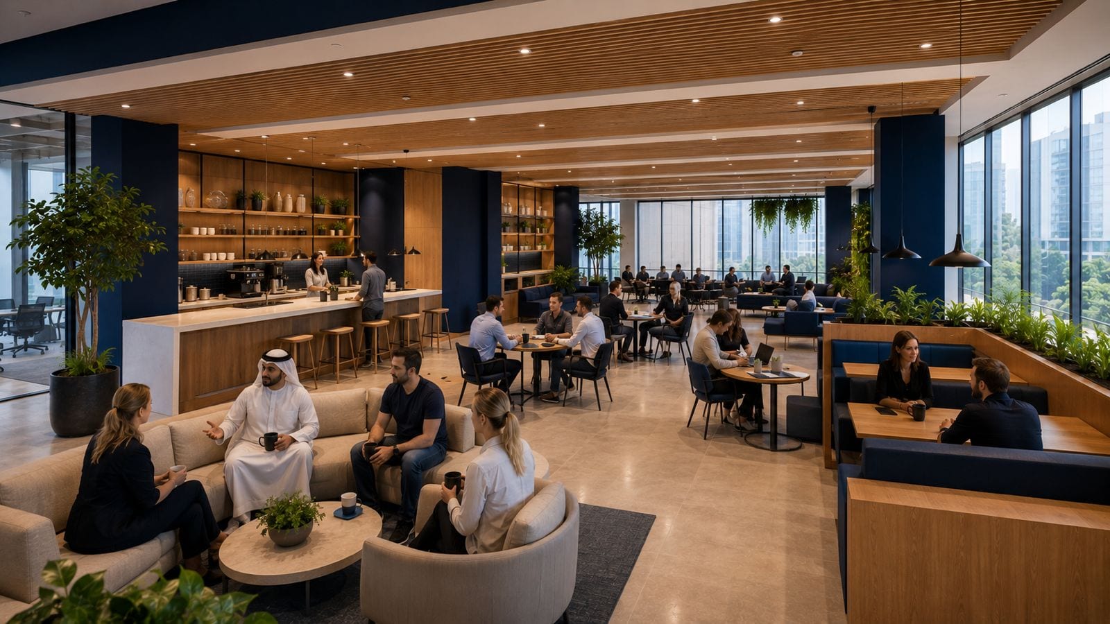 Collaboration lounge at the AI Company